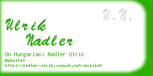 ulrik nadler business card